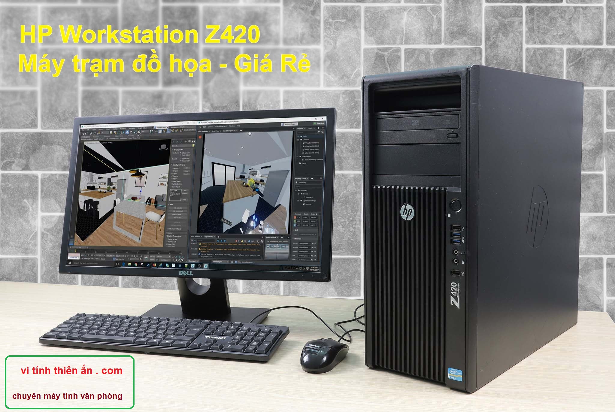HP Workstation Z420 V2 Xeon E5-1620 V2/ RAM 16GB/ SSD 120GB + HDD 1TB/ VGA Quadro K2000