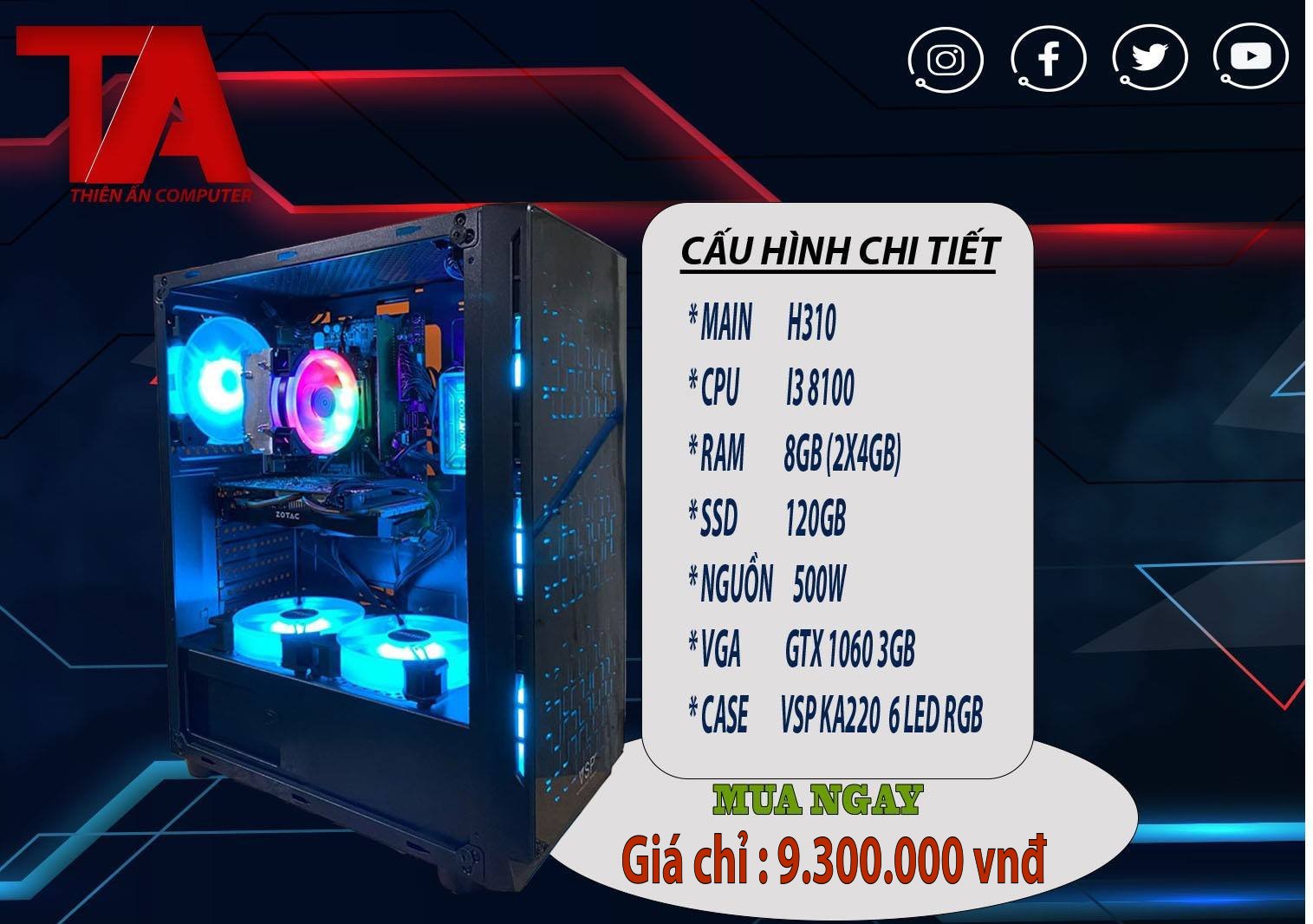 Bộ máy chơi game online chạy chip Intel thế hệ 8 bán chạy nhất
