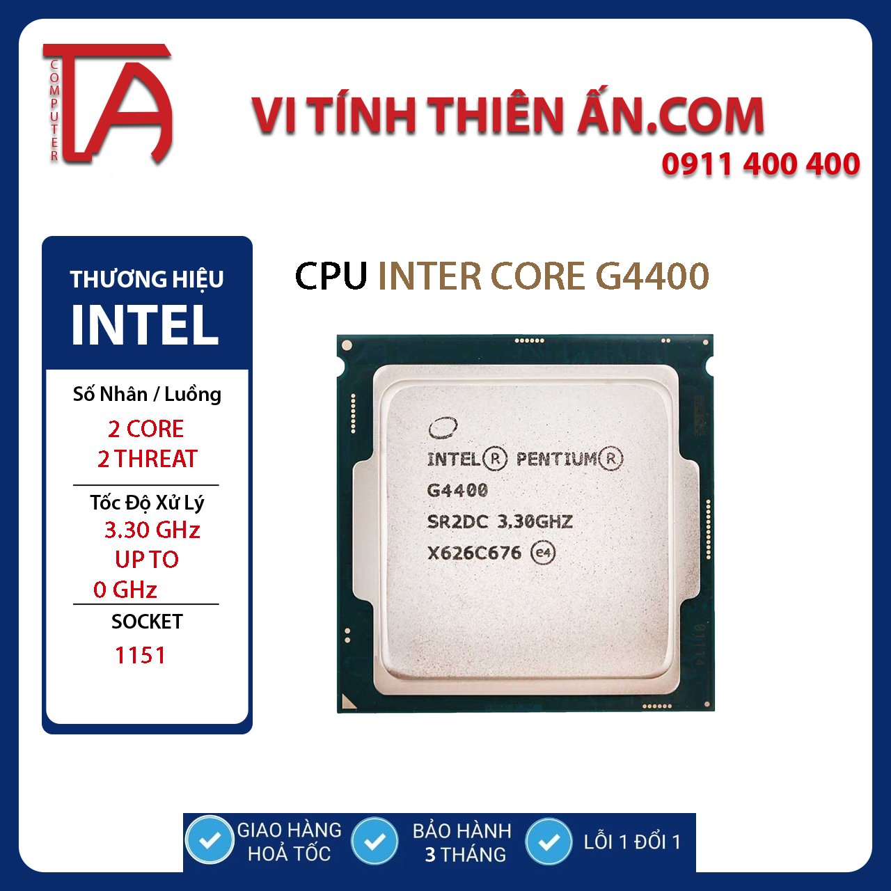 I3-9100F (3.60GHz / 6M / sk1151v2) - không GPU