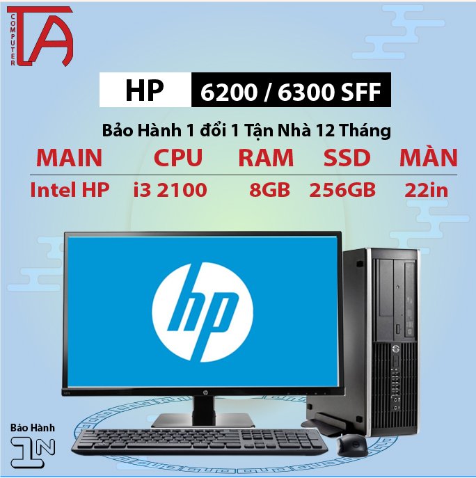 Máy tính văn phòng HP 800G1 Chip i3 + Màn Hình 22 inch
