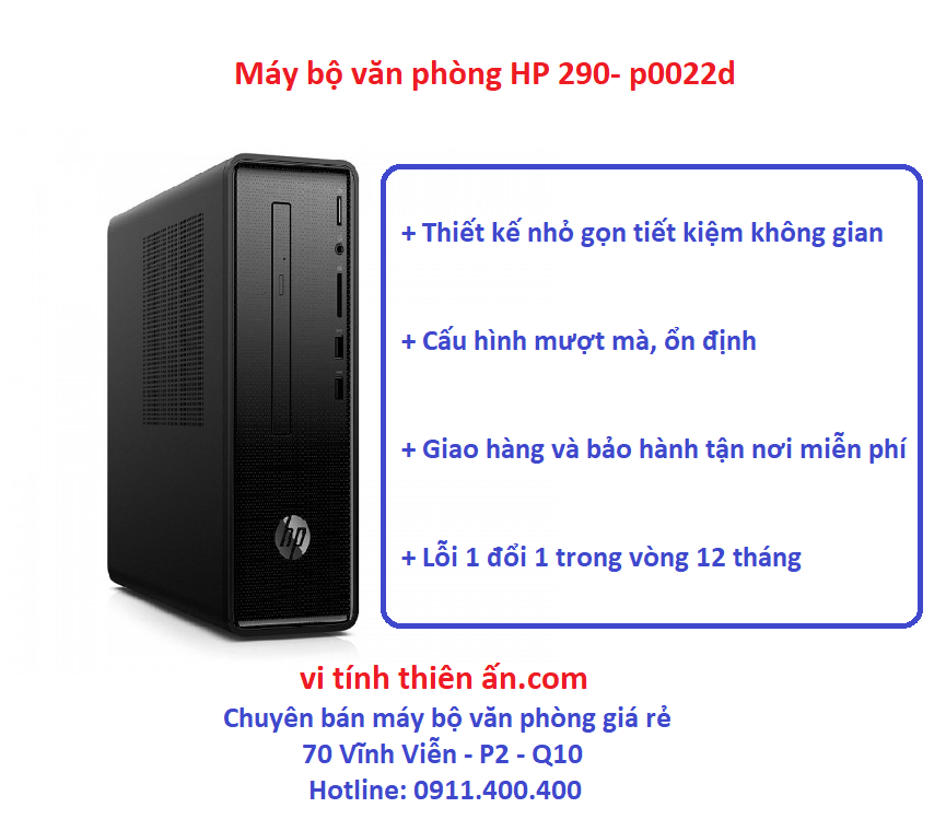 Máy bộ văn phòng HP 290-p0022d cấu hình I3 8100