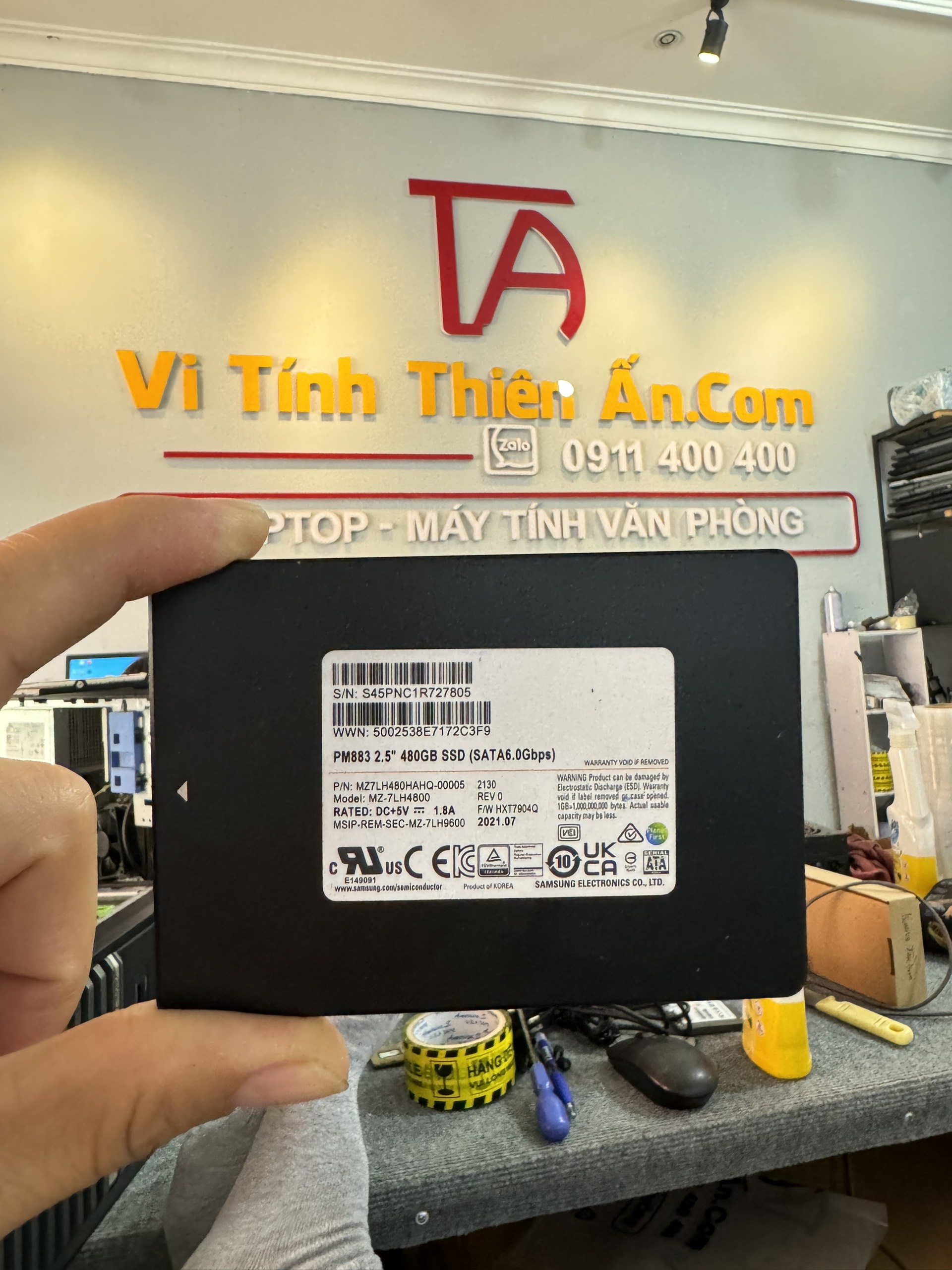 Ổ Cứng SSD Samsung PM883 480GB 2.5inch SATA 6Gb/s V