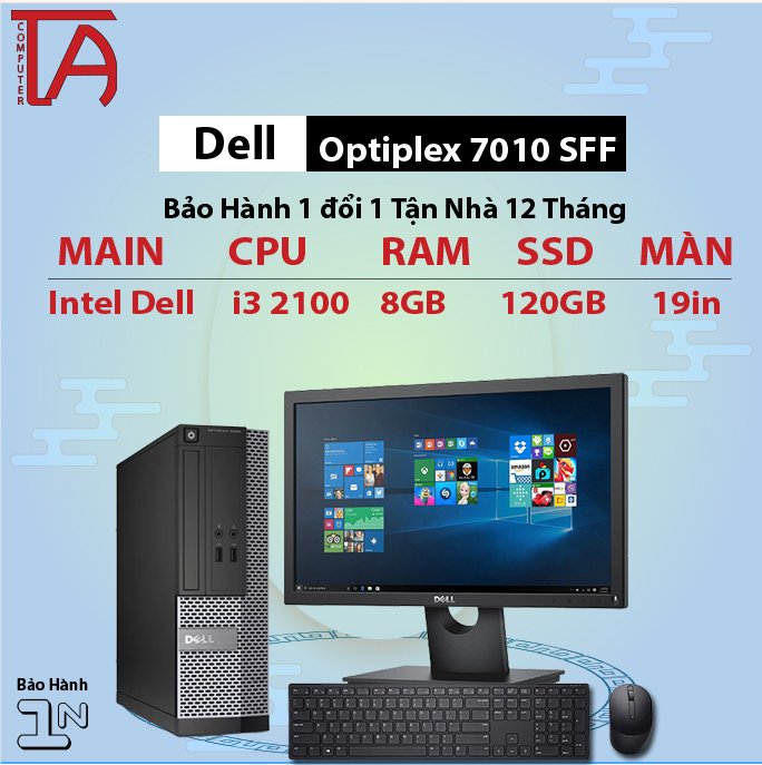 Máy Tính Văn Phòng Dell 790 USFF Chip i5 + Màn Hình 19 inch