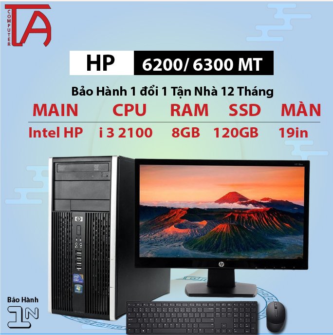 Máy tính văn phòng HP 800G1 Chip i3 + Màn Hình 22 inch