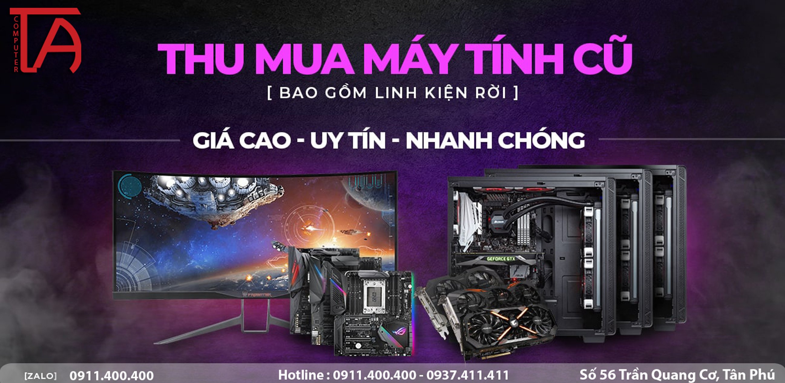 Thu mua máy tính cũ Quận Tân Phú