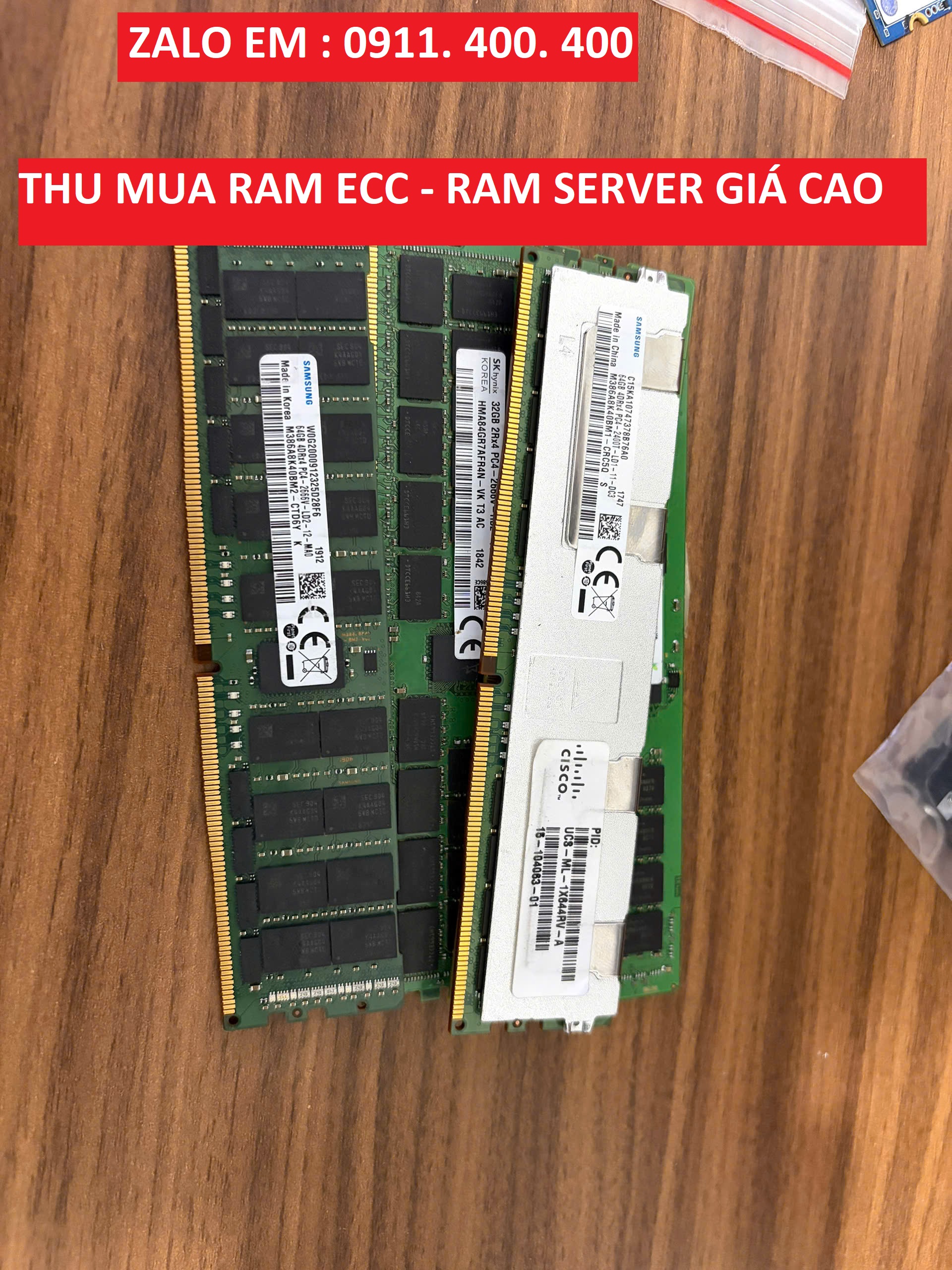 THU MUA RAM ECC MÁY CHỦ, WORKSTATION GIÁ CAO